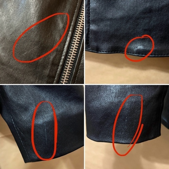 Theory | Bavewick Lamb Leather Stretch Crop Moto Jacket Black Size XS (Size P) - Picture 14 of 15